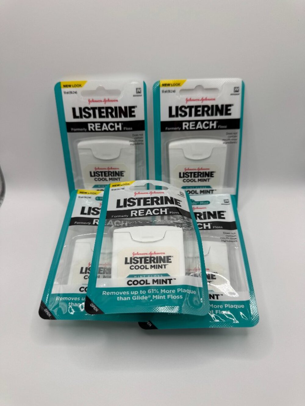 Listerine Cool Mint Interdental Floss, 55 Yards - Pack of 5 - SEALED